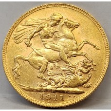 AUSTRALIA 1911 . ONE 1 SOVEREIGN . PERTH . GOLD